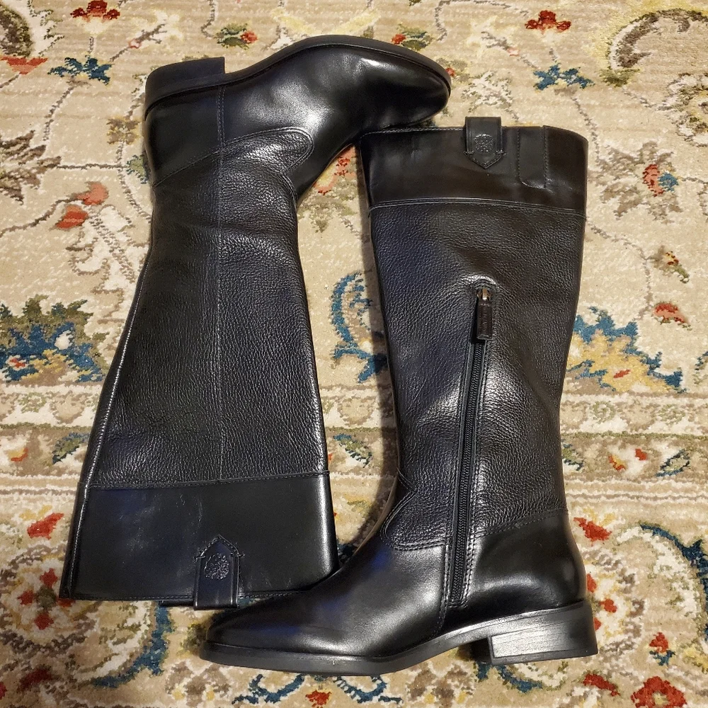 VINCE CAMUTO Selpisa 2 Tall Leather Wide Calf Boots